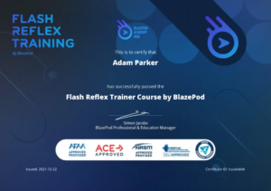 Flash Reflex by BlazePod Fitness Instructor Qualification. 22/12/2021 (UK).