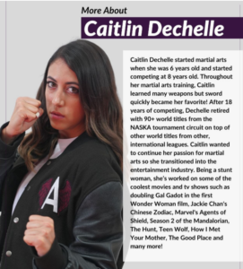 Adrenaline Action Martial Arts Founder Caitlin Dechelle